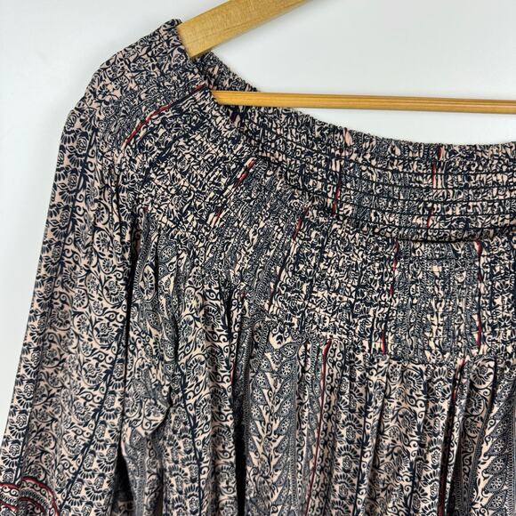 Vanessa Virginia Anthropologie Womens Lace Trim Off the Shoulder Tunic Top Sz M - Picture 3 of 15